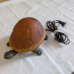 Turtle Shaped Lamp with Brown Shell